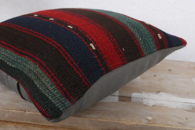 Pillow for Couch, Home Decor Pillow, Vintage Kilim Throw Pillow, Aesthetic Pillow Cover, Pillow, Authentic Cushion, 12x12 Red Cushion Case - 6