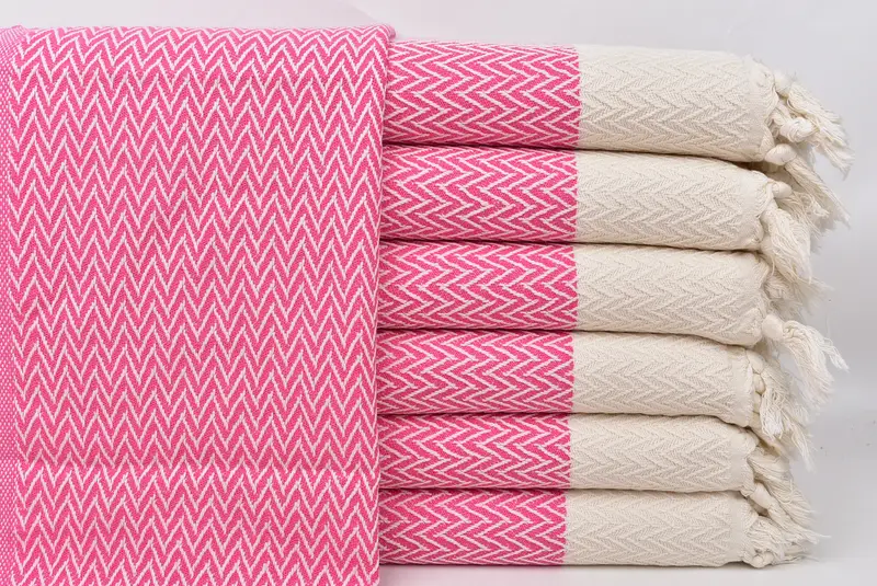 Personalized Kitchen Towel, Monogrammed Hand Towel, Housewarming Gift, Personalized Hand Towel, Gift For Coworker, 34x18 Cotton Zigzag Design Towel - 1