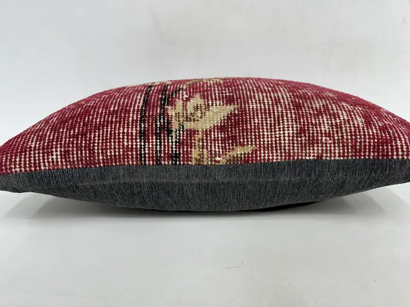Aztec Cushion Cover, Outdoor Bolster Pillow Sham, 12x20 Red Pillow Case, Throw Kilim Pillow, Cushion Cover, Home Decor Pillow, Boho Pillow - 5