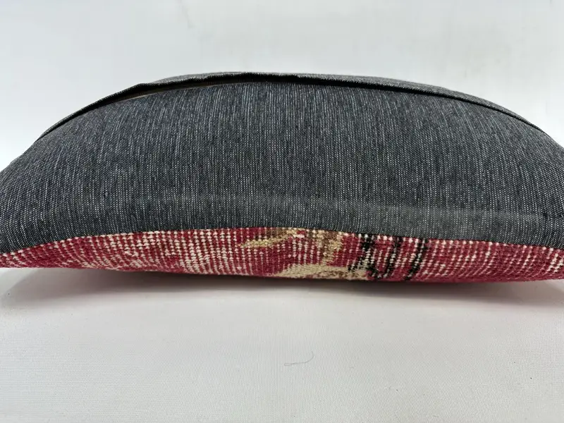 Aztec Cushion Cover, Outdoor Bolster Pillow Sham, 12x20 Red Pillow Case, Throw Kilim Pillow, Cushion Cover, Home Decor Pillow, Boho Pillow - 7