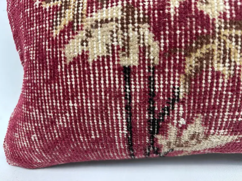 Aztec Cushion Cover, Outdoor Bolster Pillow Sham, 12x20 Red Pillow Case, Throw Kilim Pillow, Cushion Cover, Home Decor Pillow, Boho Pillow - 2