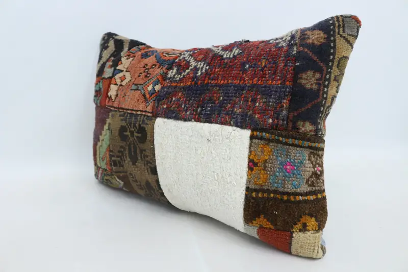 Turkish Pillow, Cushion Cover, Kilim Pillow Cover, 16x24 Red Pillow, Vintage Kilim Throw Pillow, Square Throw Cushion, Oriental Cushion - 4