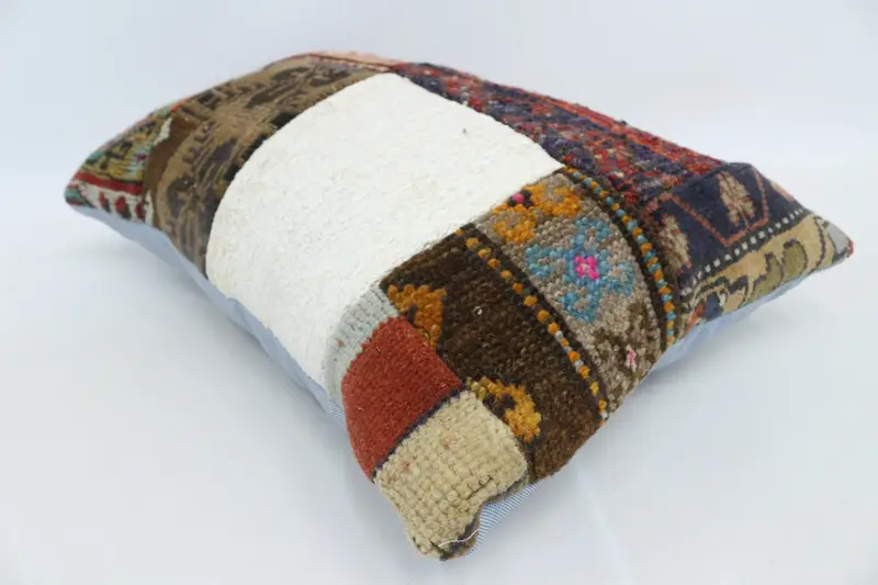 Turkish Pillow, Cushion Cover, Kilim Pillow Cover, 16x24 Red Pillow, Vintage Kilim Throw Pillow, Square Throw Cushion, Oriental Cushion - 6