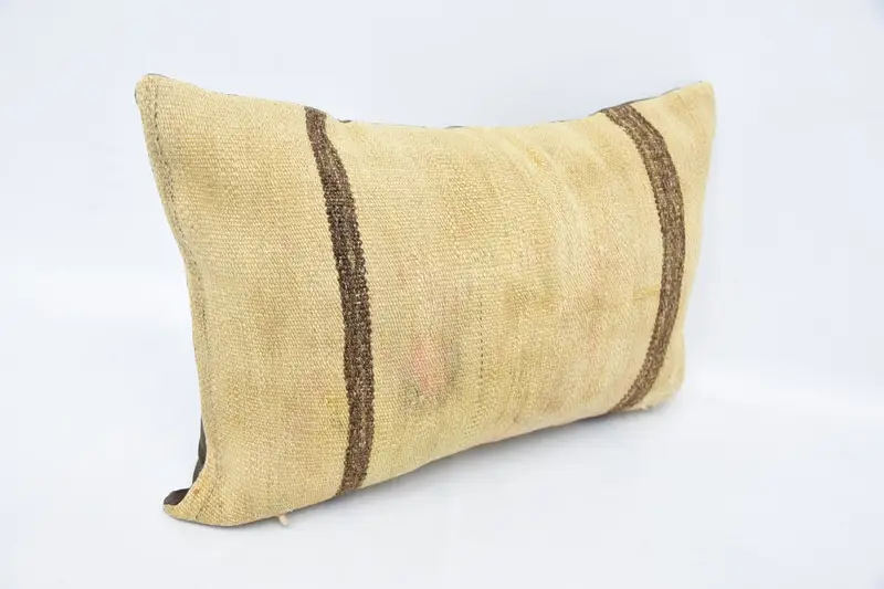 One Of A Kind Pillow Case, Cushion Cover, Pillow for Couch, 16x24 Beige Cushion Case, Boho Pillow, Living Room Throw Pillow Case, Throw Kilim Pillow - 3