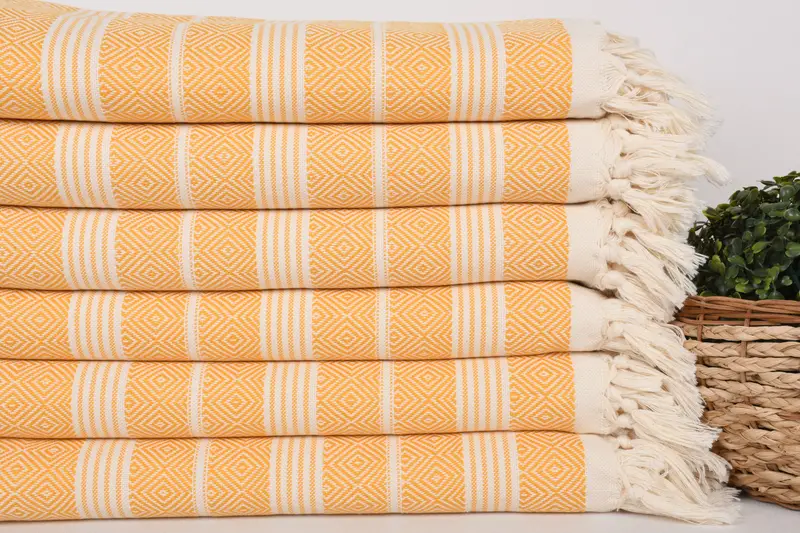 Yoga Towel, Lightweight Turkish towel, 70x38 Cotton Diamond Towel, Valentines Day Gift Idea, Turkish towel, Spa Gift Towel, Custom Wedding Gift - 2