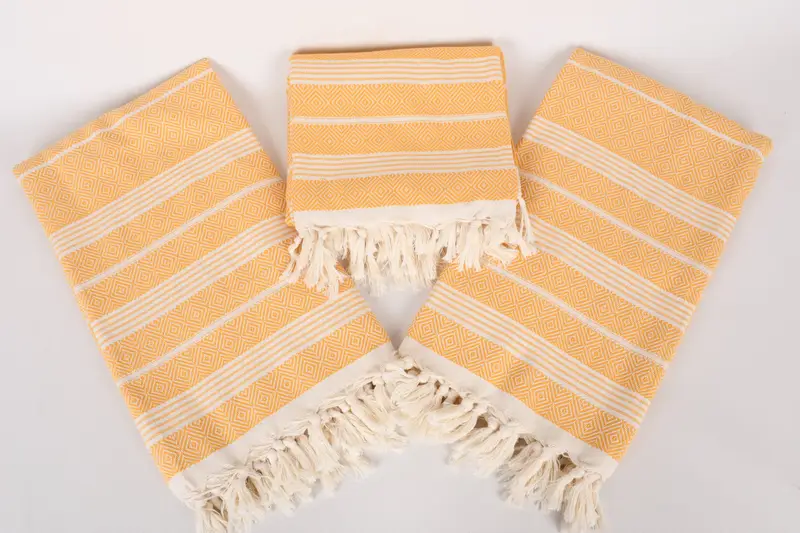 Yoga Towel, Lightweight Turkish towel, 70x38 Cotton Diamond Towel, Valentines Day Gift Idea, Turkish towel, Spa Gift Towel, Custom Wedding Gift - 6
