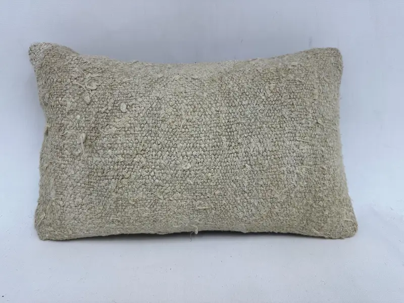 Interior Designer Pillow, Antique Pillows, Ethnic Pillow Cover Cushion, Boho Pillow, 12x20 Beige Pillow Case, Pillow Case, Authentic Pillow Case - 1