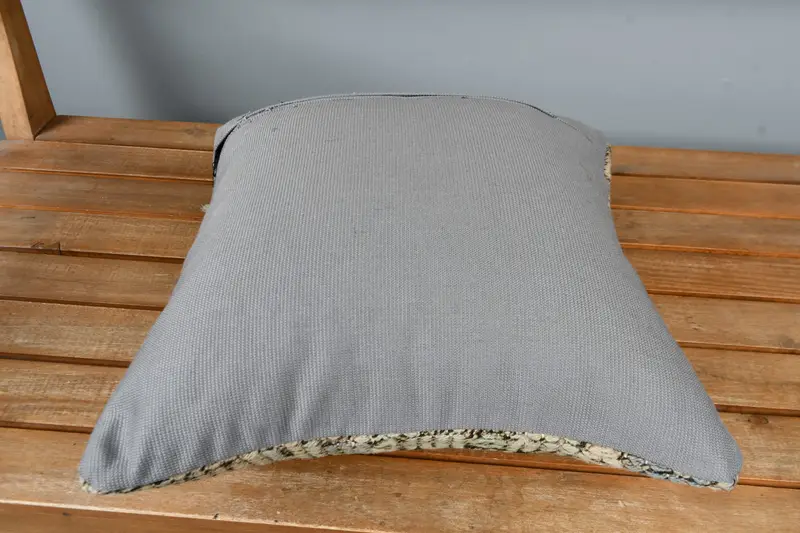 Turkish Kilim Pillow, Interior Designer Pillow, Boho Pillow Sham Cover, Pillow Cover, 16x16 Beige Pillow Sham, Boho Chic Pillow Case - 5