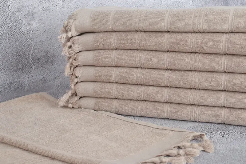 Kişiselleştirilmiş bulaşık havlu, monogramlı el havlu, Noel hediyeleri, monogram yemek havlu, 40x18 pamuklu çizgili karavurlu havlu, kişiselleştirilmiş mutfak havlu - 2