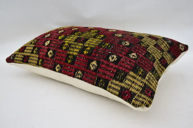12x20 Red Pillow, Decorative Throw Pillow Cover, Ethnical Kilim Rug Pillow, Interior Designer Pillow, Vintage Kilim Throw Pillow, Pillow Case - 6