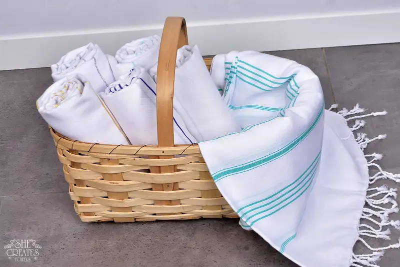 Wedding Gifts Towel, Bachelor Gifts, Summer Gift Ideas, 70x40 Cotton Striped Towel, Best Wedding Gift, Bride Gift, Monogram Turkish Towel - 7