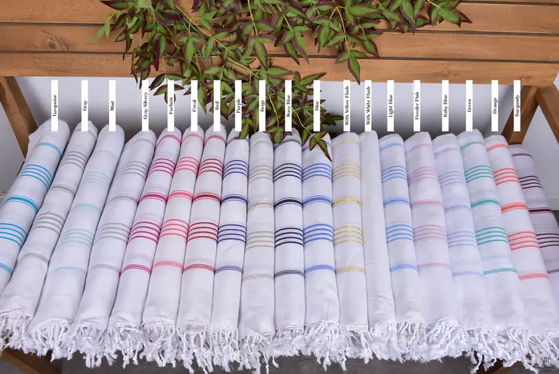 Wedding Gifts Towel, Bachelor Gifts, Summer Gift Ideas, 70x40 Cotton Striped Towel, Best Wedding Gift, Bride Gift, Monogram Turkish Towel - 2