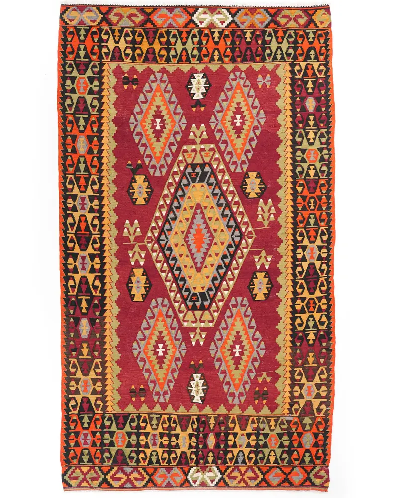 Kırmızı Halı, 5,9x10,5 ft - Zarif ve Dayanıklı