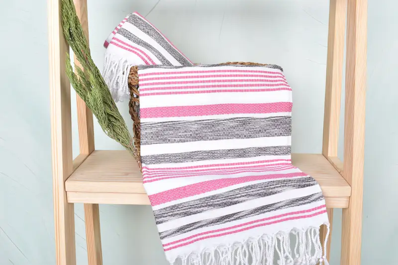 Sand-free peshtemal towel for the beach, Beach towel, Summer Gift, Bridal Party Gifts, 70x40 Cotton Striped Towel, Bachelorette Party Gift - 4