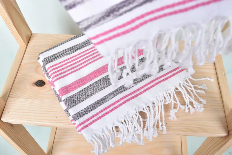 Sand-free peshtemal towel for the beach, Beach towel, Summer Gift, Bridal Party Gifts, 70x40 Cotton Striped Towel, Bachelorette Party Gift - 5