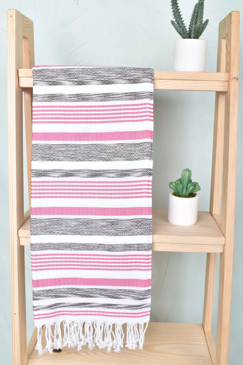Sand-free peshtemal towel for the beach, Beach towel, Summer Gift, Bridal Party Gifts, 70x40 Cotton Striped Towel, Bachelorette Party Gift - 8