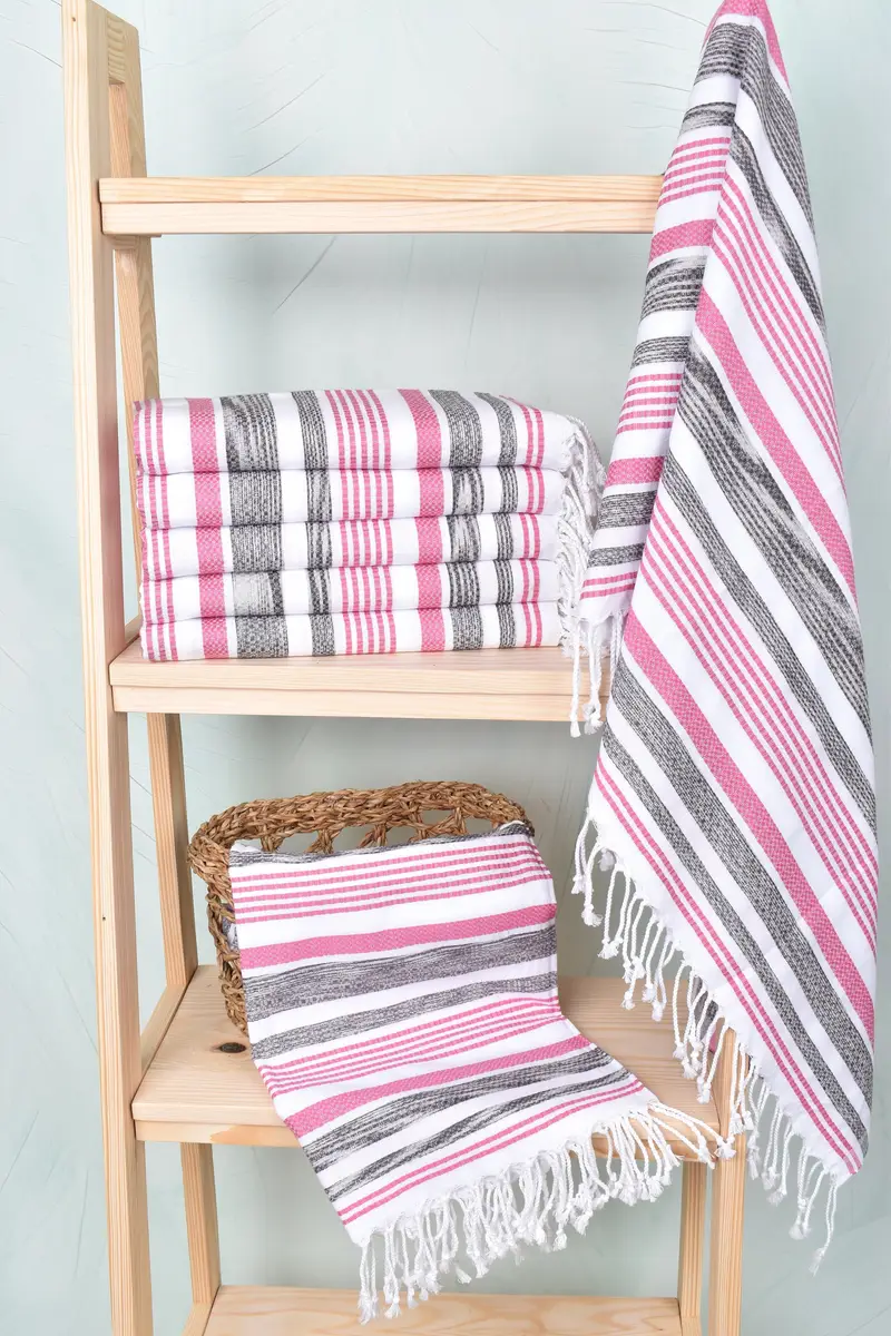 Sand-free peshtemal towel for the beach, Beach towel, Summer Gift, Bridal Party Gifts, 70x40 Cotton Striped Towel, Bachelorette Party Gift - 3