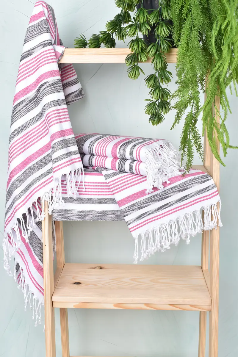 Sand-free peshtemal towel for the beach, Beach towel, Summer Gift, Bridal Party Gifts, 70x40 Cotton Striped Towel, Bachelorette Party Gift - 6