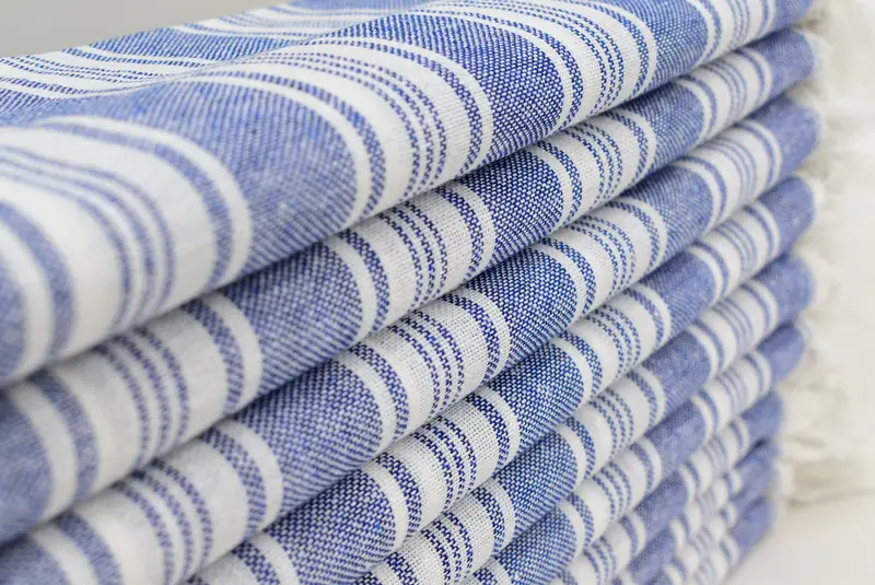 70x40 Cotton Striped Towel, Housewarming Gift, Scarf Towel, Beach Theme Wedding Gift, Bridal Shower Favor, Absorbent towel, Bachelorette Party Gifts - 4