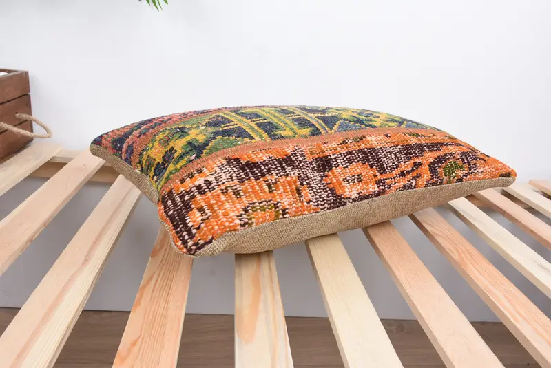 Pillow for Sofa, Cushion Case, Office Chair Cushion, Handmade Kilim Cushion, Custom Pillow Cover, Antique Pillows, 12x20 Blue Cushion - 6