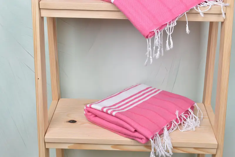 Turkish hand towel, 70x40 Cotton Striped Towel, Personalized Gift For Her, Fringed Turkish towel for poolside, Personalized Towel, Fouta towel - 5