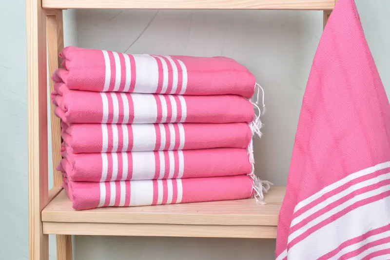 Turkish hand towel, 70x40 Cotton Striped Towel, Personalized Gift For Her, Fringed Turkish towel for poolside, Personalized Towel, Fouta towel - 1
