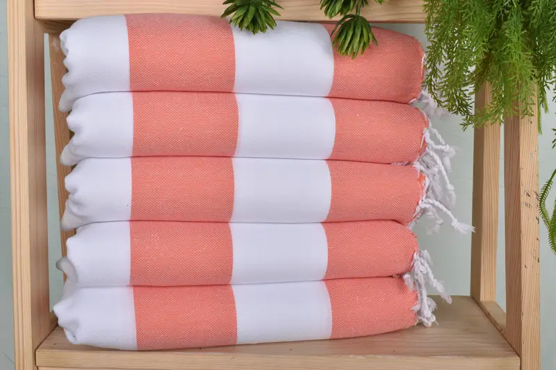 40x24 Cotton Striped Towel, Turkish Hand Towel, Organic Tea Towel, Valentines Day Gift, Gifts For Him, Turkish Tea Towel, Personalized Dish Towel - 1