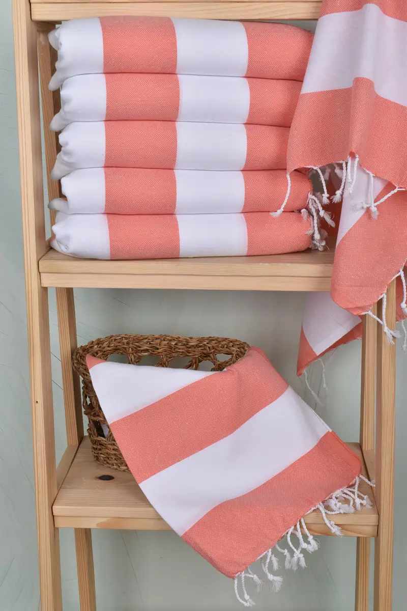 40x24 Cotton Striped Towel, Turkish Hand Towel, Organic Tea Towel, Valentines Day Gift, Gifts For Him, Turkish Tea Towel, Personalized Dish Towel - 3