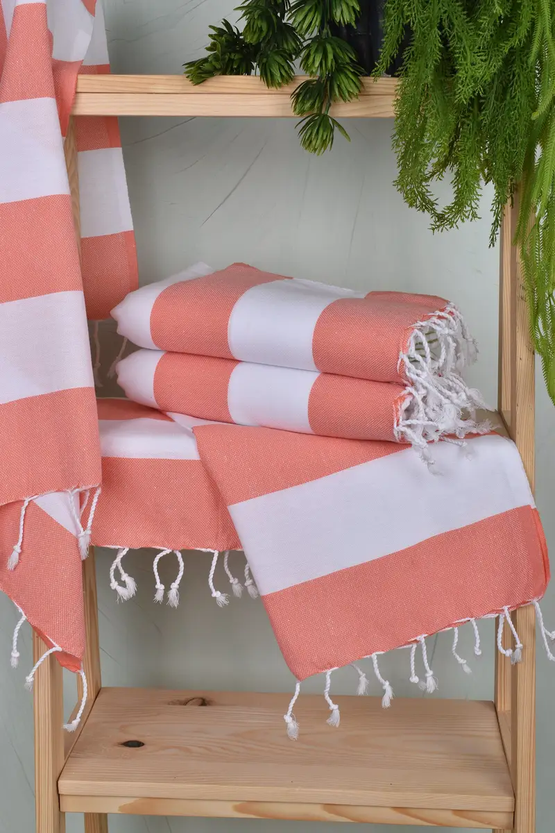 40x24 Cotton Striped Towel, Turkish Hand Towel, Organic Tea Towel, Valentines Day Gift, Gifts For Him, Turkish Tea Towel, Personalized Dish Towel - 6