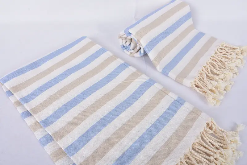 Turkish bath towel, Bridal Shower Gift, 70x40 Cotton Striped Towel, Beach towel, Personalized Wedding Gift For Couple, Beach Wedding Favor - 6