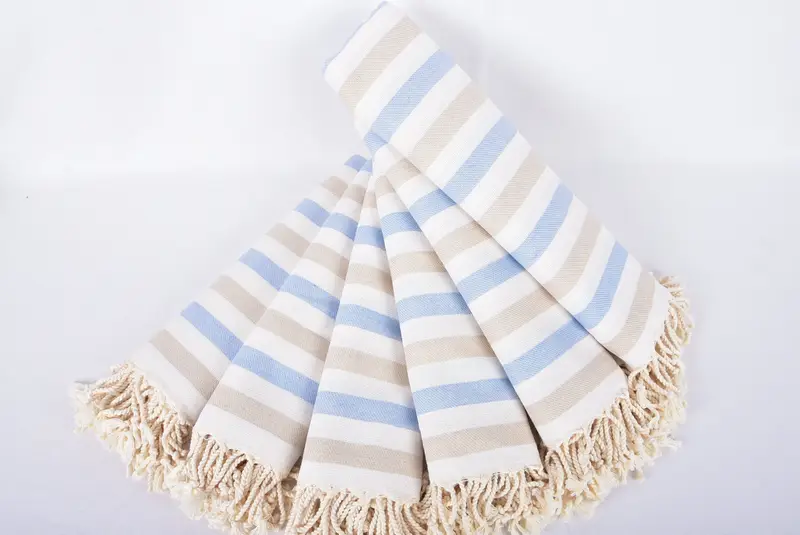 Turkish bath towel, Bridal Shower Gift, 70x40 Cotton Striped Towel, Beach towel, Personalized Wedding Gift For Couple, Beach Wedding Favor - 4