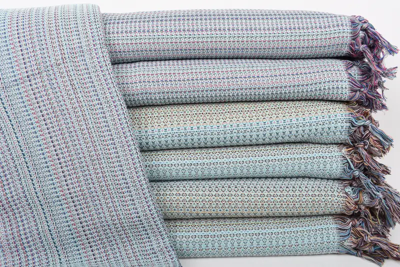 Wedding Favors, Bedspread, Best Friend Gift, Housewarming Gift, Beach Bachelorette Party Decorations, 90x88 Cotton Colorful Diamond Towel - 1