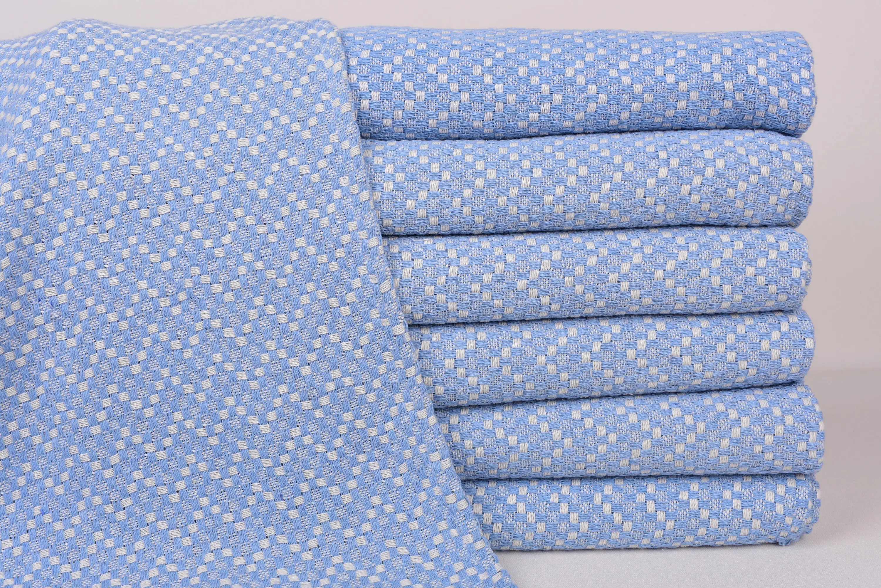 Grandma Gift Personalized Baby Blue Herringbone Hand Towel, 32x20 Inches - 1