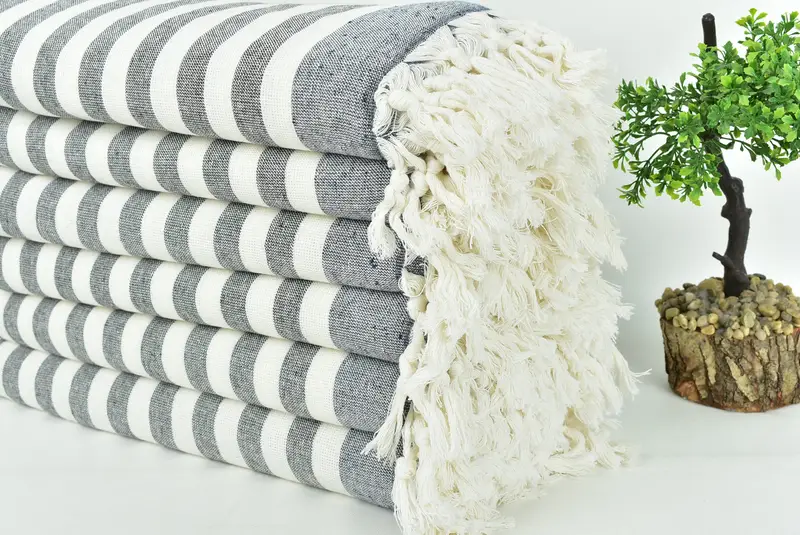 68x40 Cotton Striped Terry Towel, Bachelorette Party Items, Custom Gifts, Pool Towels, Wedding Gift, Bridal Shower Gift, Lightweight Turkish towel - 3