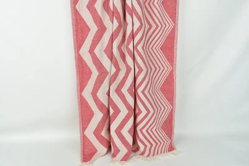 70x40 Cotton Zigzag Design Towel, Spa Towel, Handmade Gift, Absorbent Turkish towel, Bridemaids Beach Towel, Turkish bath towel, Beach Towel Bulk - 2