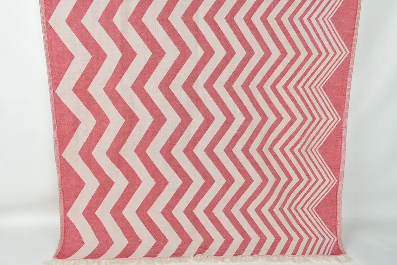 70x40 Cotton Zigzag Design Towel, Spa Towel, Handmade Gift, Absorbent Turkish towel, Bridemaids Beach Towel, Turkish bath towel, Beach Towel Bulk - 1