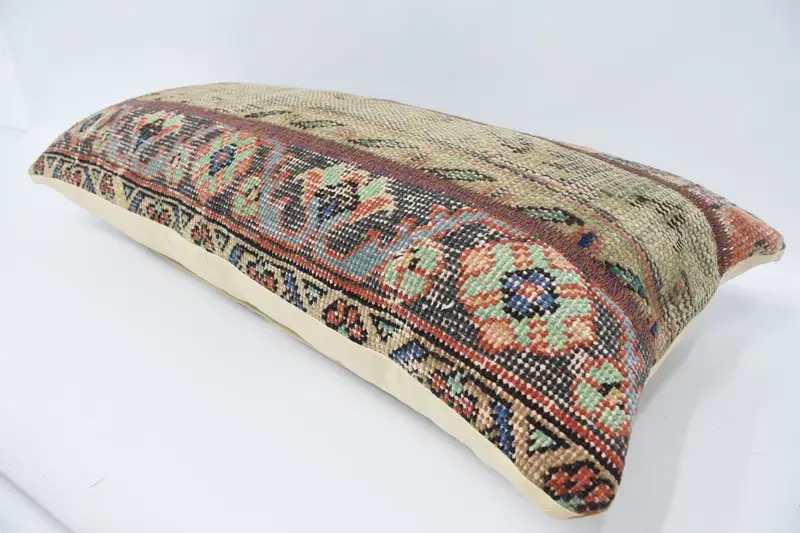 Interior Designer Pillow, 16x36 Beige Cushion Case, Antique Pillows, Ethnical Kilim Rug Pillow, Aztec Pillow Case, Pillow Case, Handmade Pillow Case - 5