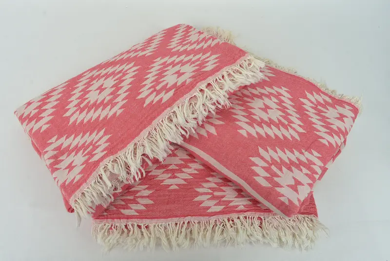 Maid Of Honor Gift, Family Gift Basket, Turkish Throw Blanket, Housewarming Gift, Throw Blanket Couch, 84x56 Cotton Kilim Towel, Personalized Gifts - 7