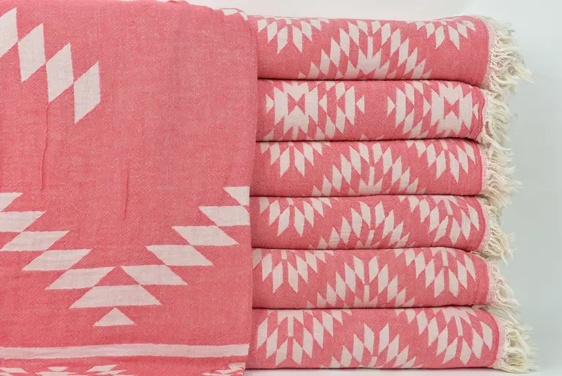 Maid Of Honor Gift, Family Gift Basket, Turkish Throw Blanket, Housewarming Gift, Throw Blanket Couch, 84x56 Cotton Kilim Towel, Personalized Gifts - 2