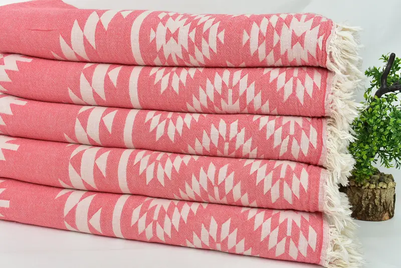 Maid Of Honor Gift, Family Gift Basket, Turkish Throw Blanket, Housewarming Gift, Throw Blanket Couch, 84x56 Cotton Kilim Towel, Personalized Gifts - 4