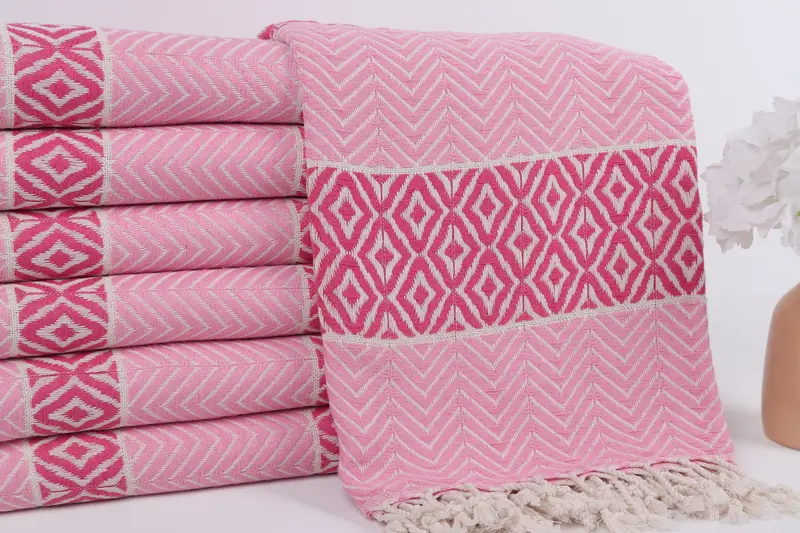 Thin towel, Turkish beach towel, Customized Turkish Towel, Xmas Gifts, Organic Beach Towel, Embroidered Towel, 70x40 Cotton Chevron Towel - 2