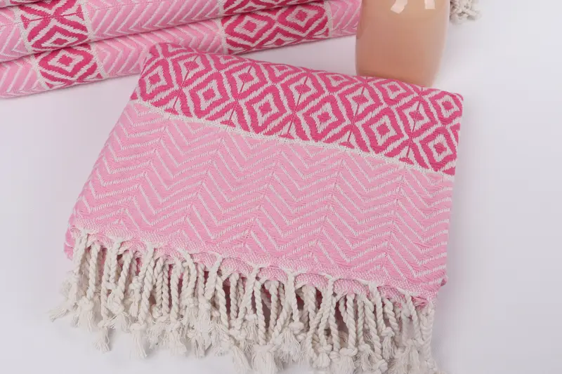 Thin towel, Turkish beach towel, Customized Turkish Towel, Xmas Gifts, Organic Beach Towel, Embroidered Towel, 70x40 Cotton Chevron Towel - 5