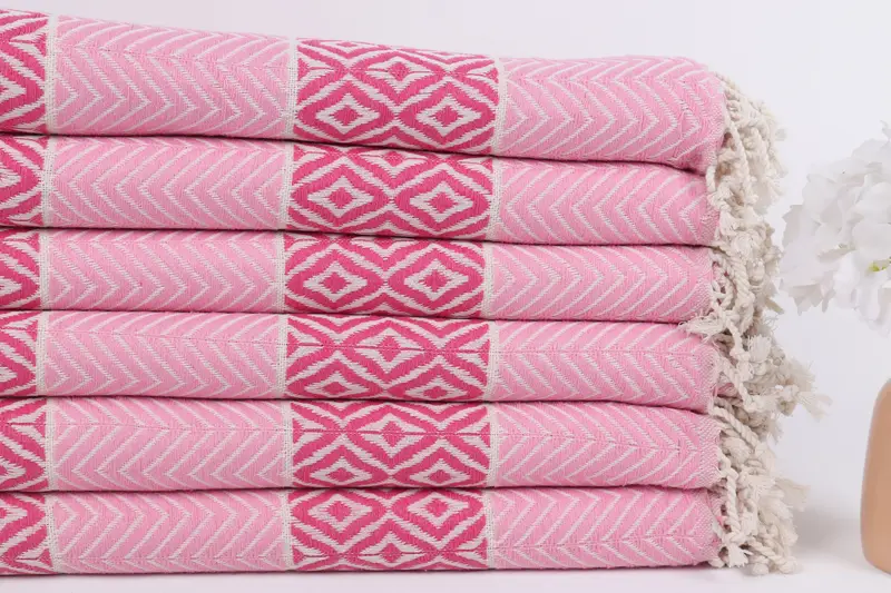 Thin towel, Turkish beach towel, Customized Turkish Towel, Xmas Gifts, Organic Beach Towel, Embroidered Towel, 70x40 Cotton Chevron Towel - 3