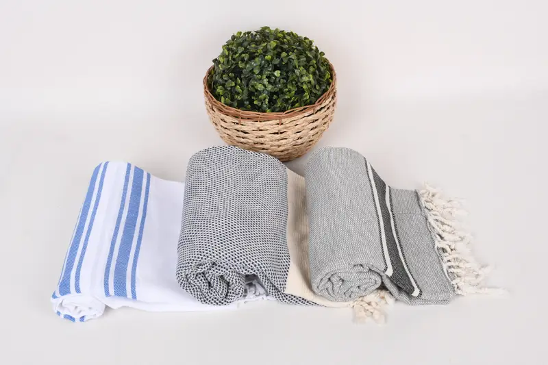 Turkish towel, Best Friend Gift, Thin and lightweight Turkish peshtemal, Gift Boxes Towel, 70x40 Cotton Set of 8 Towel, Monogrammed Beach Towel - 8