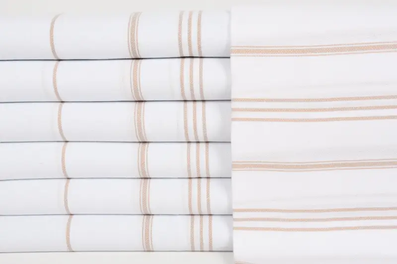 Personalized Kitchen Towel, Valentines Day Gift Idea, 40x24 Cotton Striped Towel, Monogrammed Hand Towel, Personalized Dish Towel, Organic Tea Towel - 1
