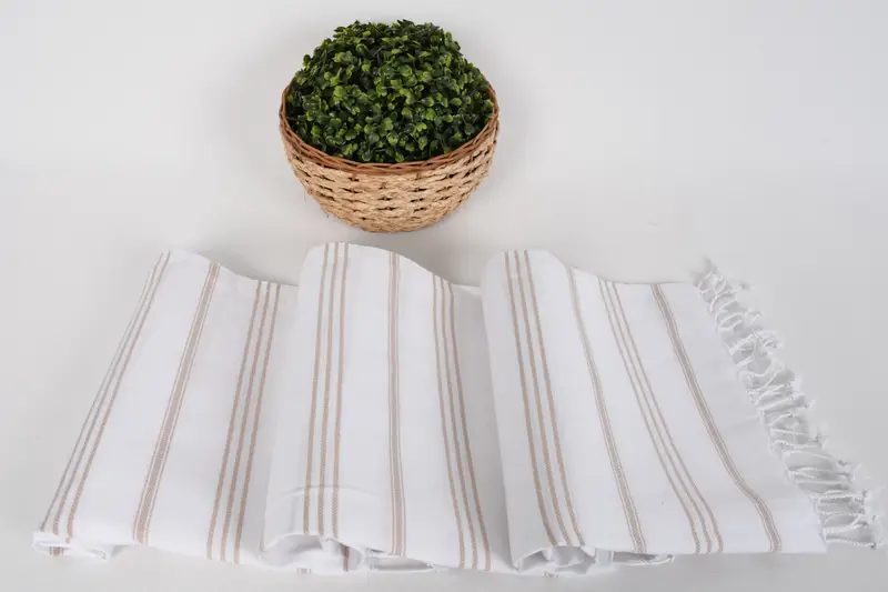 Personalized Kitchen Towel, Valentines Day Gift Idea, 40x24 Cotton Striped Towel, Monogrammed Hand Towel, Personalized Dish Towel, Organic Tea Towel - 8
