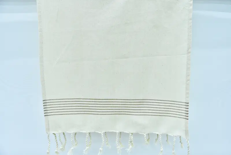 Monogramlı Türk havlu, spa havlu, kişiselleştirilmiş hediyeler, sevgililer günü hediyesi, 36x18 keten çizgili havlu, monogram el havlu, küçük banyo havlu - 7