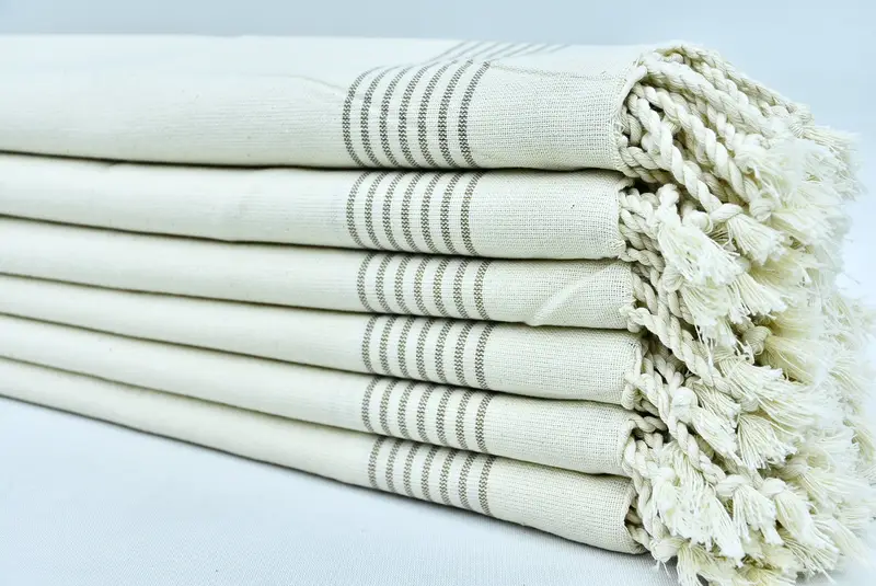 Monogramlı Türk havlu, spa havlu, kişiselleştirilmiş hediyeler, sevgililer günü hediyesi, 36x18 keten çizgili havlu, monogram el havlu, küçük banyo havlu - 1