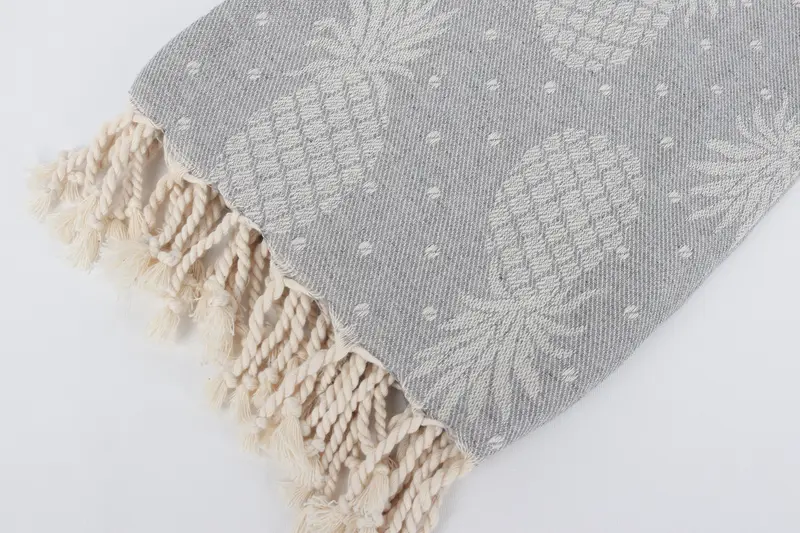 80x40 Cotton Pineapple Design Towel, Monogram Beach Towel, Personalized Gift For Him, Embroidered Towel, Organic Cotton Towel, Beach Towel Bulk - 8