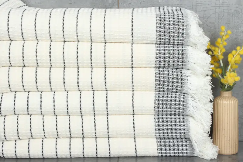 Beach Towel Black Cotton Personalized 40x71 Inches